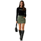 Guess pullover nero logo strass REYNA W5BR40Z2NQ2G1K8 Guess