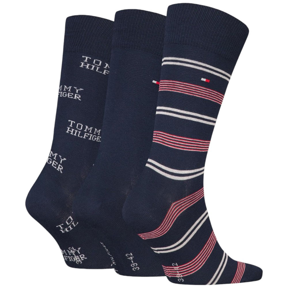 Tommy Hilfiger pack 3 paia calze blu in gift box 701229783001 Calzini Tommy Hilfiger