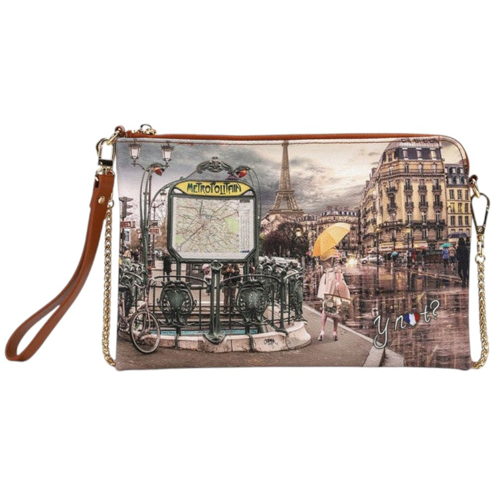 YNot borsa tracolla clutch stampa Metro Paris YES303F4 Borse YNot