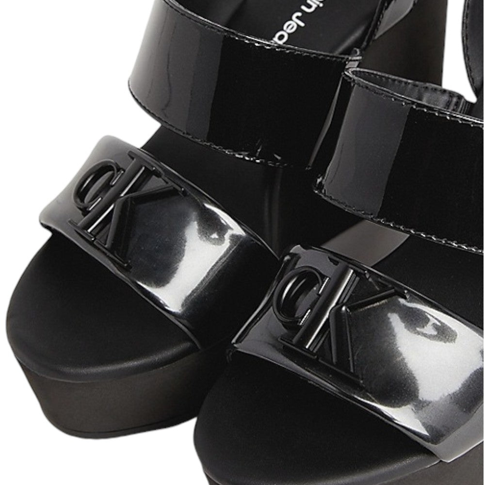 Calvin Klein Jeans sandali neri wedge sandal hardware YW0YW01459 Sandali Calvin Klein Jeans