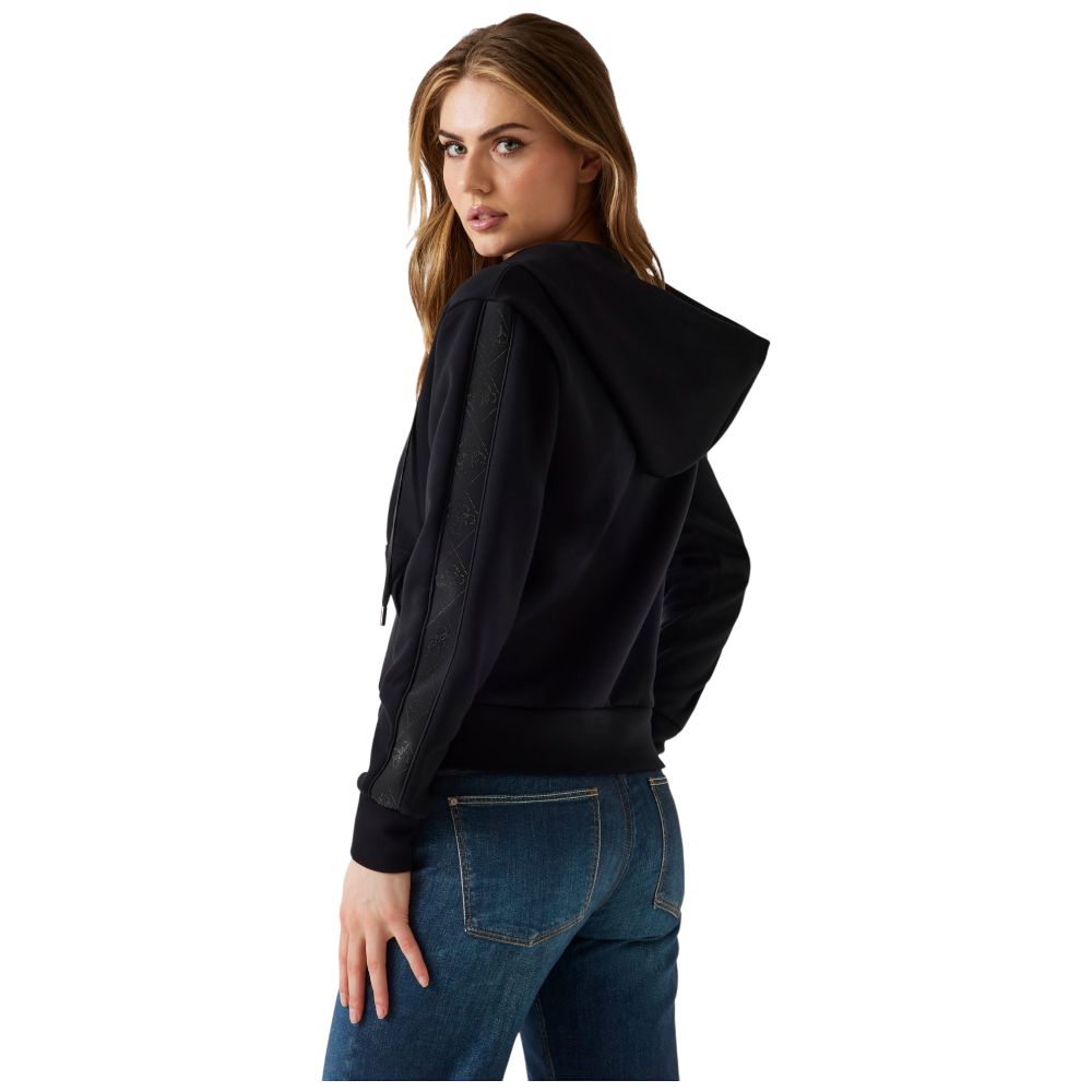 Guess felpa nera in scuba NEW HOODED W5YQ05 KBYE2 JBLK Felpe Guess