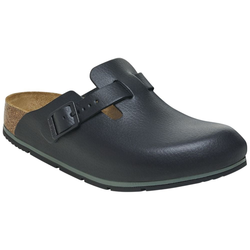 Sabot uomo Birkenstock Boston Pro nero in pelle 1025979 Birkenstock