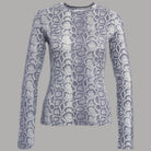 Liu Jo T-shirt manica lunga stampata animalier similpelle in Viola