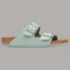 Birkenstock Arizona donna ciabatte in verde pure sage con cinturini con fibbia e suola in sughero e gomma
