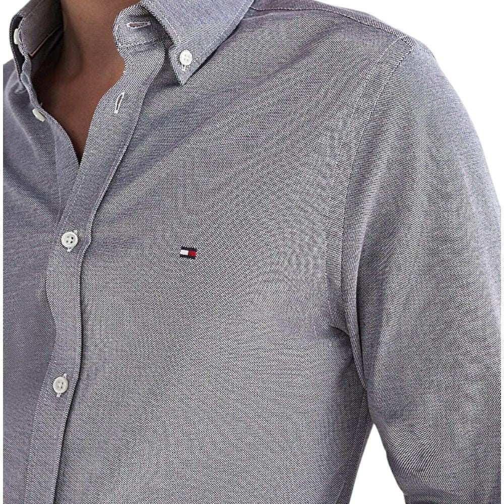 Tommy Hilfiger camicia blu melange 1985 MW0MW30675 Camicie Tommy Hilfiger