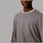 Calvin Klein maglione a trama a griglia in lana merino grigio chiaro