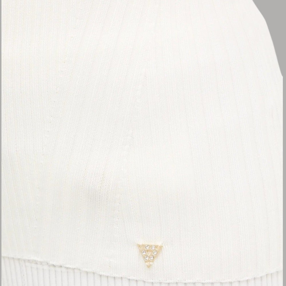 Guess maglione bianco a coste W5YR08 Z0040 G012 - Prodotti di Classe