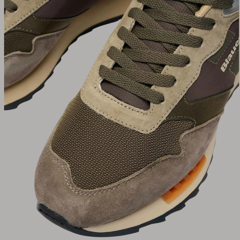 Sneakers da uomo Blauer in suede e mesh