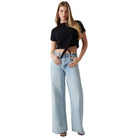 Guess t-shirt nera cropped logo 4G W5GI18 I3Z14 JBLK T-shirt Guess