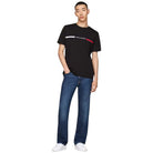 Tommy Hilfiger t-shirt nera logo con banda MW0MW36498BDS T-shirt Tommy Hilfiger