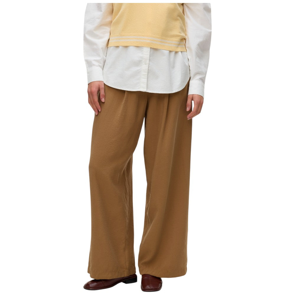 Vero Moda pantalone vita alta nocciola 10326813 Pantaloni Vero Moda