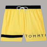 Tommy Hilfiger Costume da Bagno Uomo Nylon Elasticizzato con Tasche Giallo