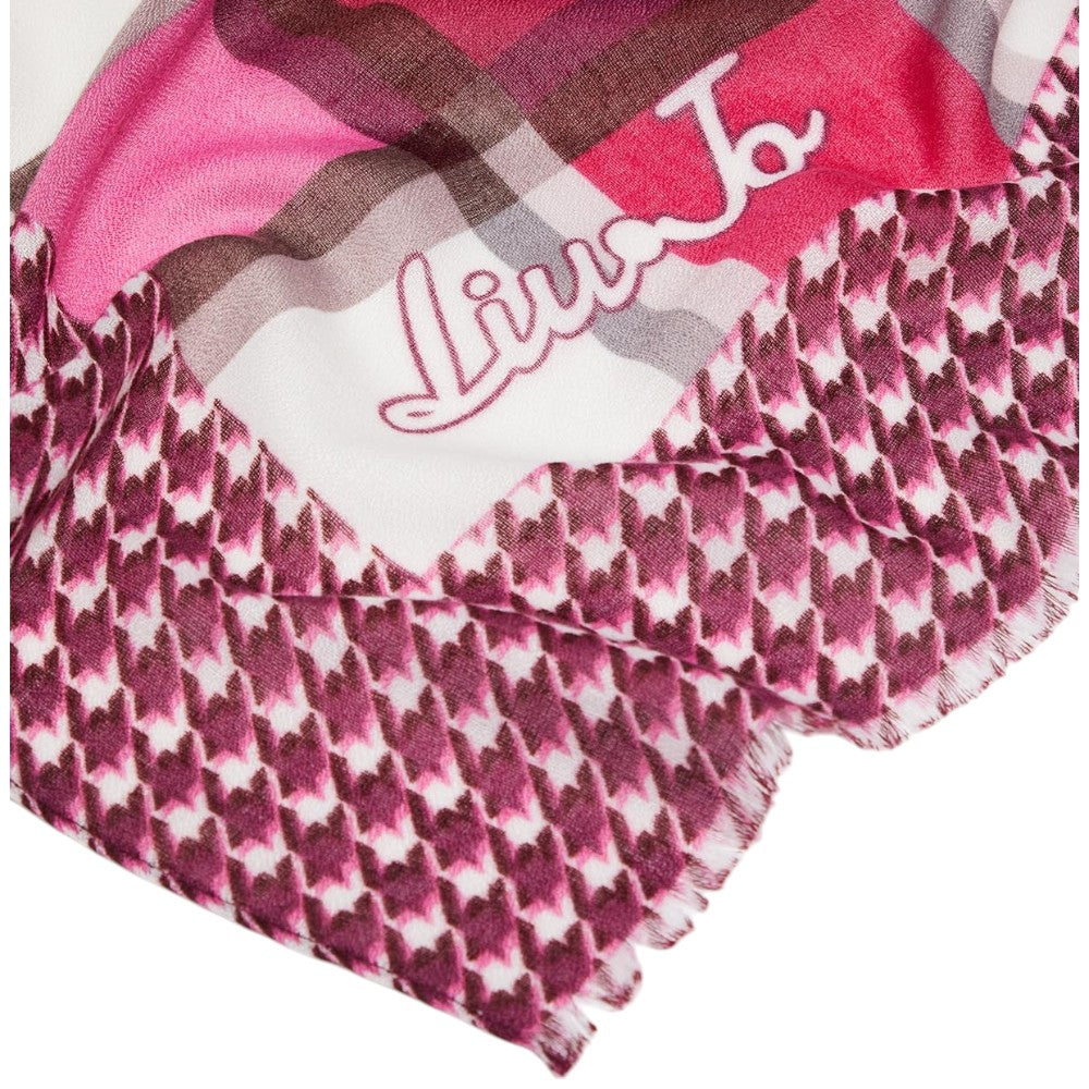 Liu Jo sciarpa stola fuxia cm 70x 180 Young Check 2F4104T0300 Sciarpe Liu Jo