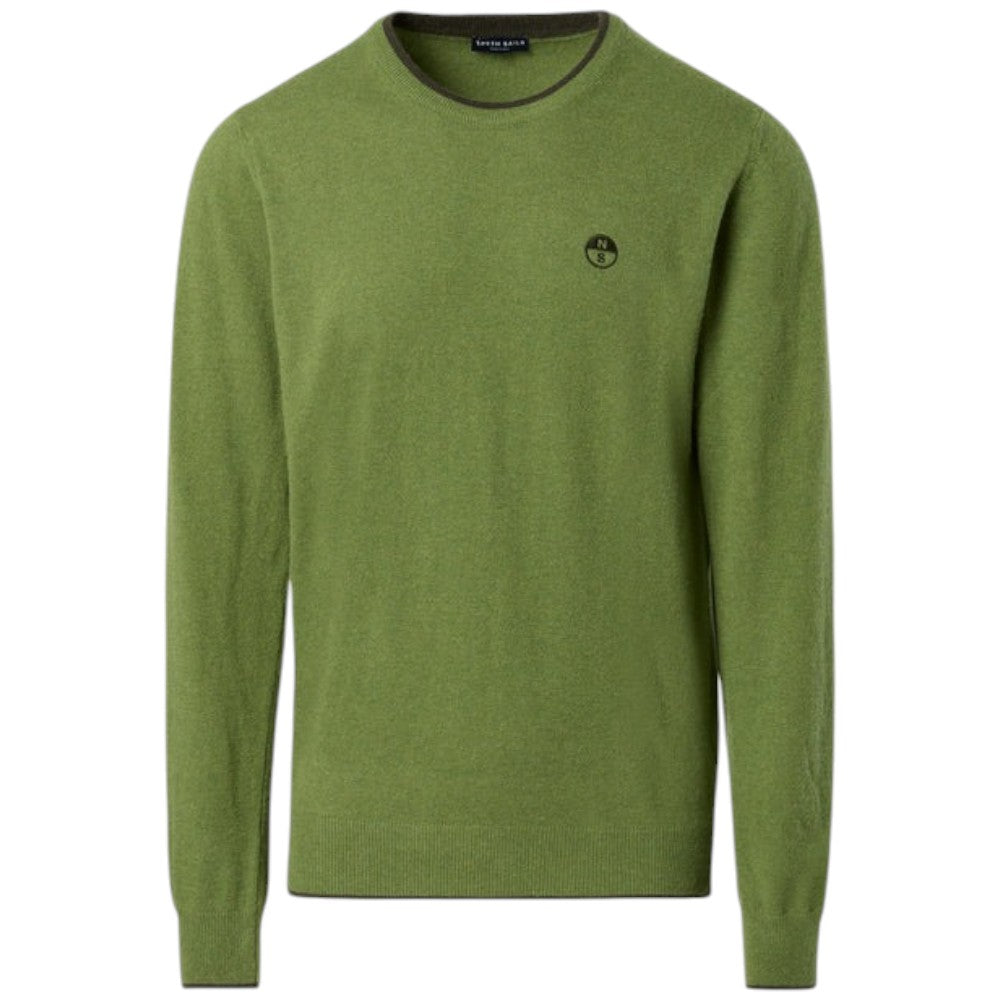 North Sails maglione pullover verde in misto cashmere 699775 Maglieria North Sails