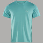 T-shirt verde acquamarina con logo piccolo sul petto, girocollo a maniche corte