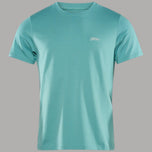 T-shirt verde acquamarina con logo piccolo sul petto, girocollo a maniche corte