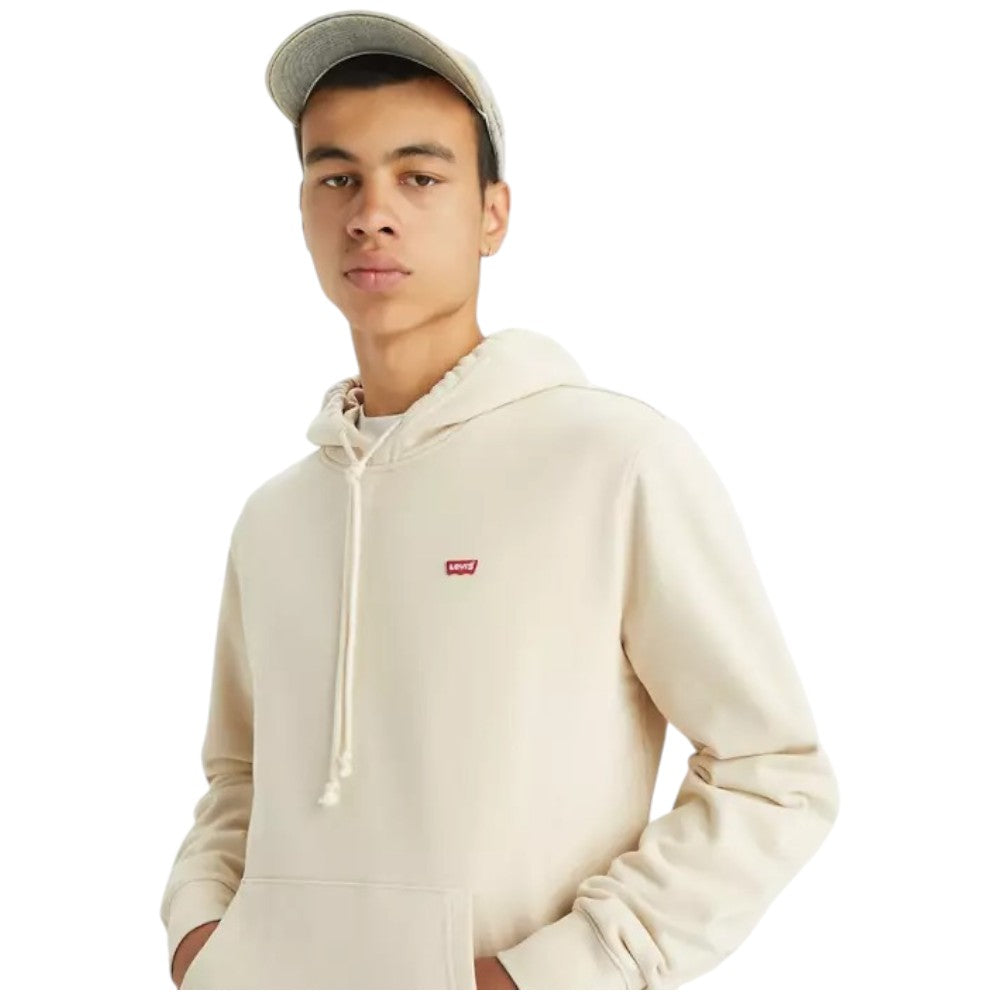 Levi's felpa con cappuccio beige logo piccolo 34581-0039 Felpe LEVI'S