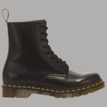 Stivali stringati Dr Martens 1460 in pelle Smooth neri con cuciture gialle