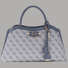 Borsa a mano Guess color polvere con tracolla regolabile, manici e logo