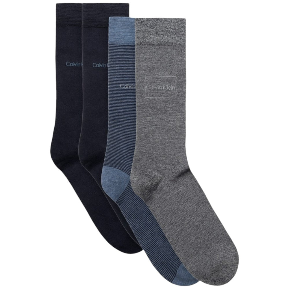 Calvin Klein pack 4 paia di calzini blu/grigio 701229430002801 Calzini Calvin Klein