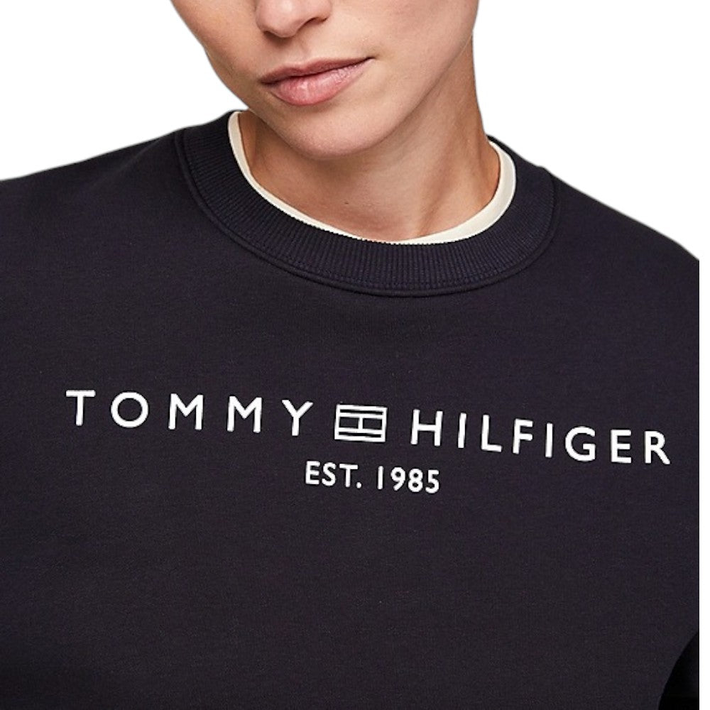 Tommy Hilfiger felpa blu con logo WW0WW39791 Felpe Tommy Hilfiger