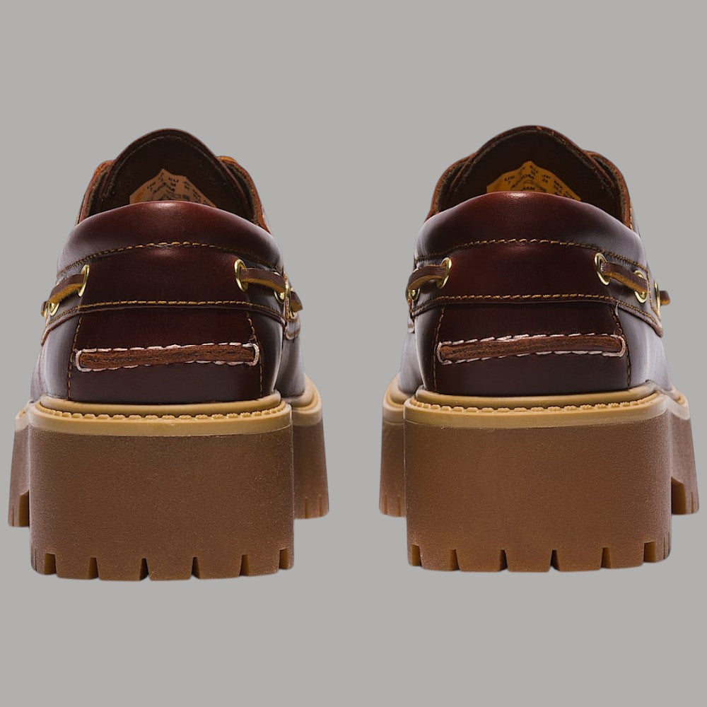 Scarpa da donna Timberland in pelle marrone con plateau e dettaglio in corda