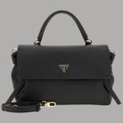 Borsa a mano Guess Devon nera con tracolla e chiusura con patta