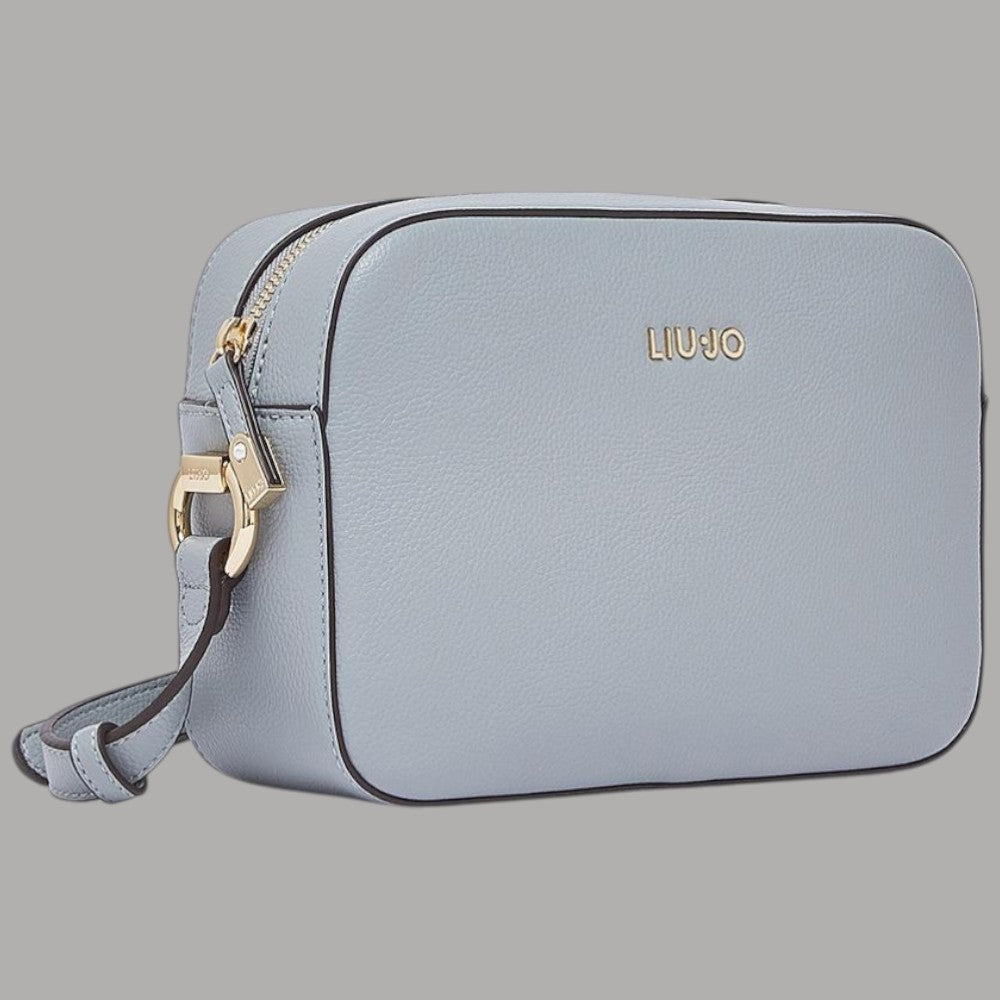 Liu Jo borsa a tracolla media azzurro con dettaglio logato e tracolla regolabile