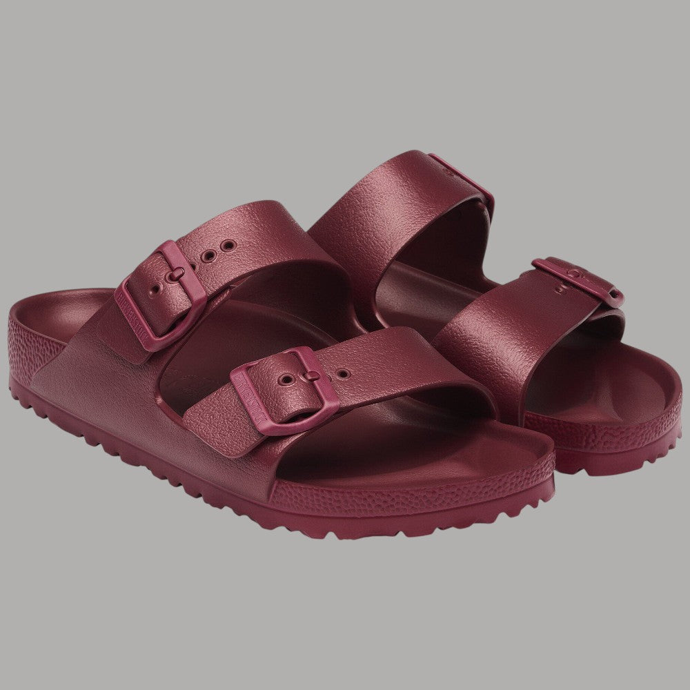 Birkenstock Arizona EVA rosso vino Ciabatte EVA con due cinturini con fibbie, texture liscia