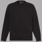 Maglione Timberland nero girocollo, vista frontale con piccolo logo sul petto