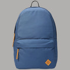 Timberland backpack da 22 litri blu con logo in pelle e tasche frontali
