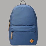 Timberland backpack da 22 litri blu con logo in pelle e tasche frontali