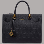 Borsa a mano Liu Jo Manhattan con motivo monogram inciso e doppio manico
