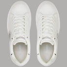 BLAUER Sneakers Donna Bianche in Pelle con Dettaglio Argentato - Prodotti di Classe