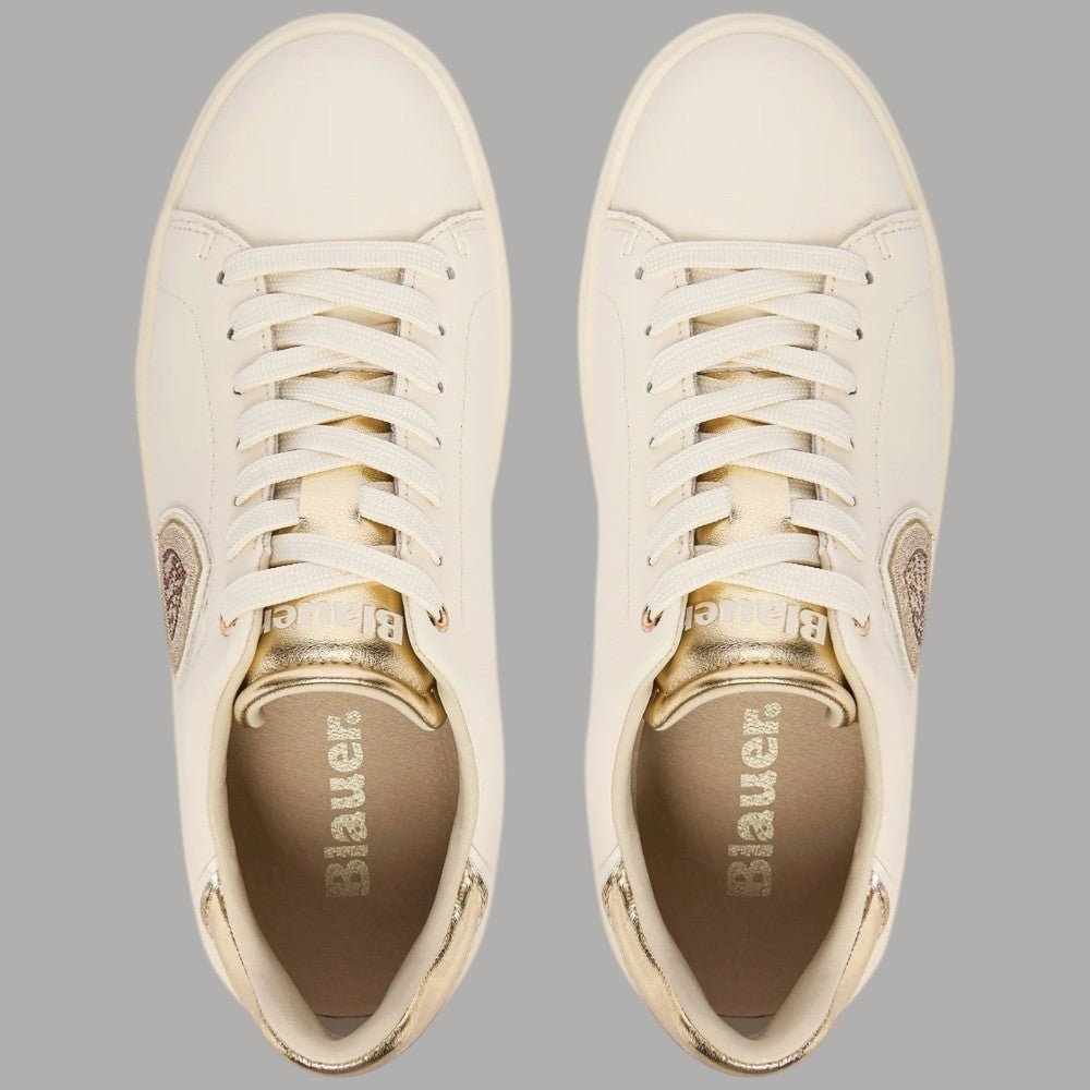 BLAUER Sneakers Donna VENUS01 Crema: Eleganza e Comfort Deluxe - Prodotti di Classe