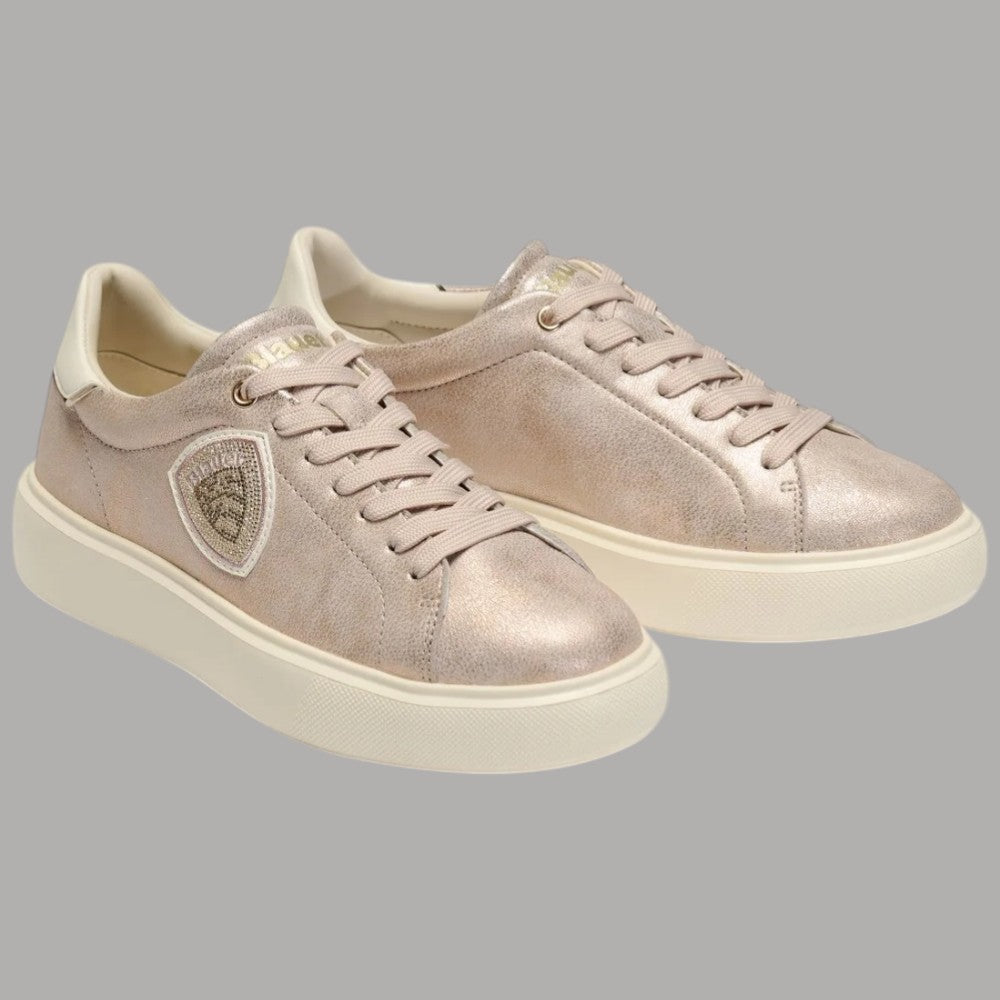BLAUER Sneakers Donna VENUS01 Pelle Scamosciata Rosa Metallizzata - Prodotti di Classe