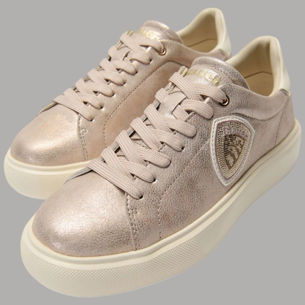 BLAUER Sneakers Donna VENUS01 Pelle Scamosciata Rosa Metallizzata - Prodotti di Classe