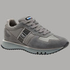Sneaker BLAUER grigia TOKYO01 con lacci, pannelli scamosciati e suola nera