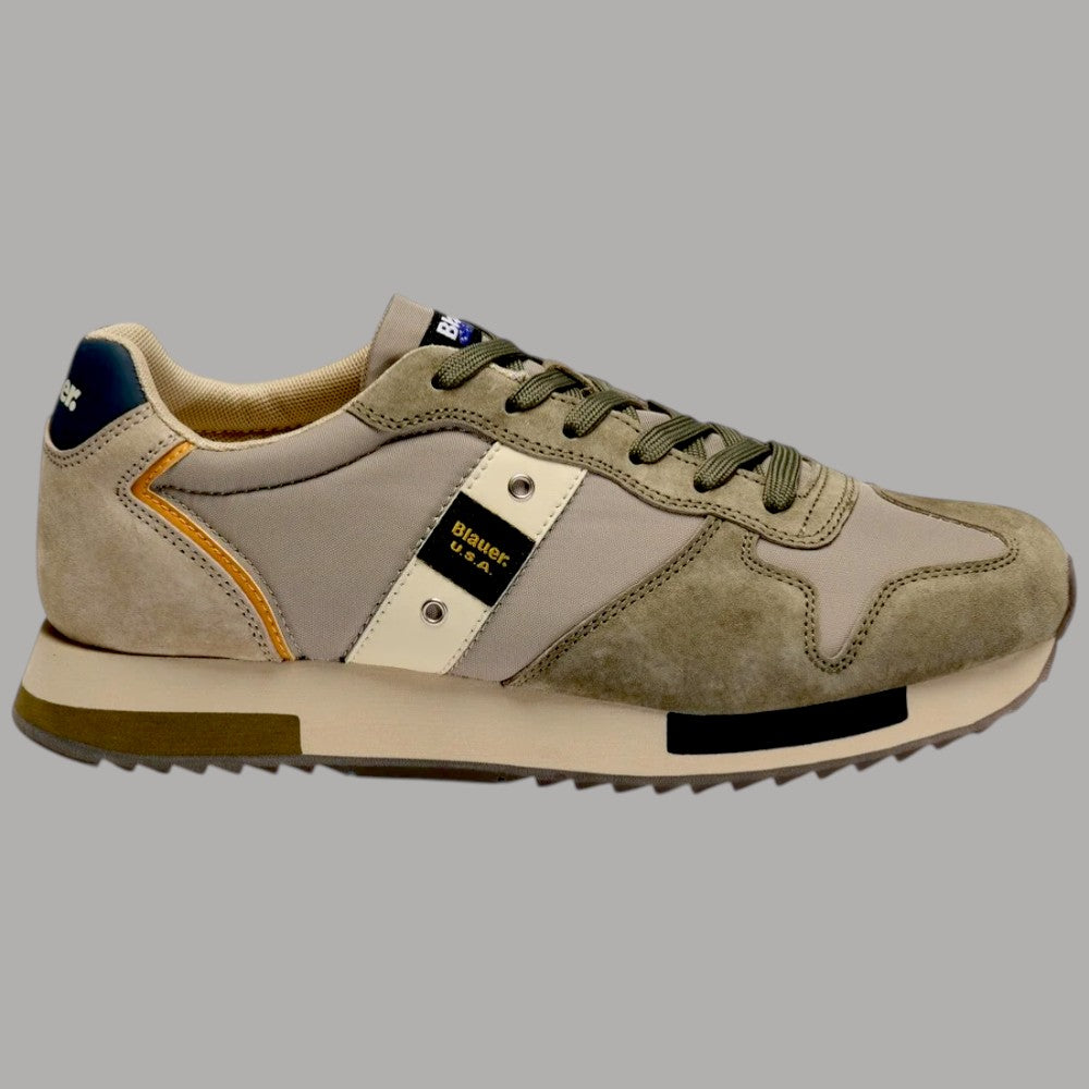 BLAUER sneakers uomo QUEENS01 in nabuk e nylon, comfort leggero - Prodotti di Classe
