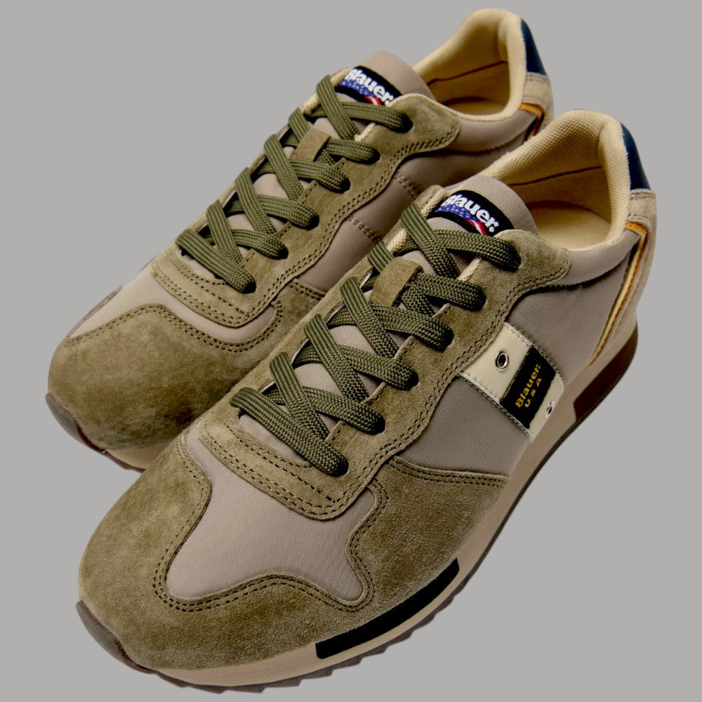 BLAUER sneakers uomo QUEENS01 in nabuk e nylon, comfort leggero - Prodotti di Classe