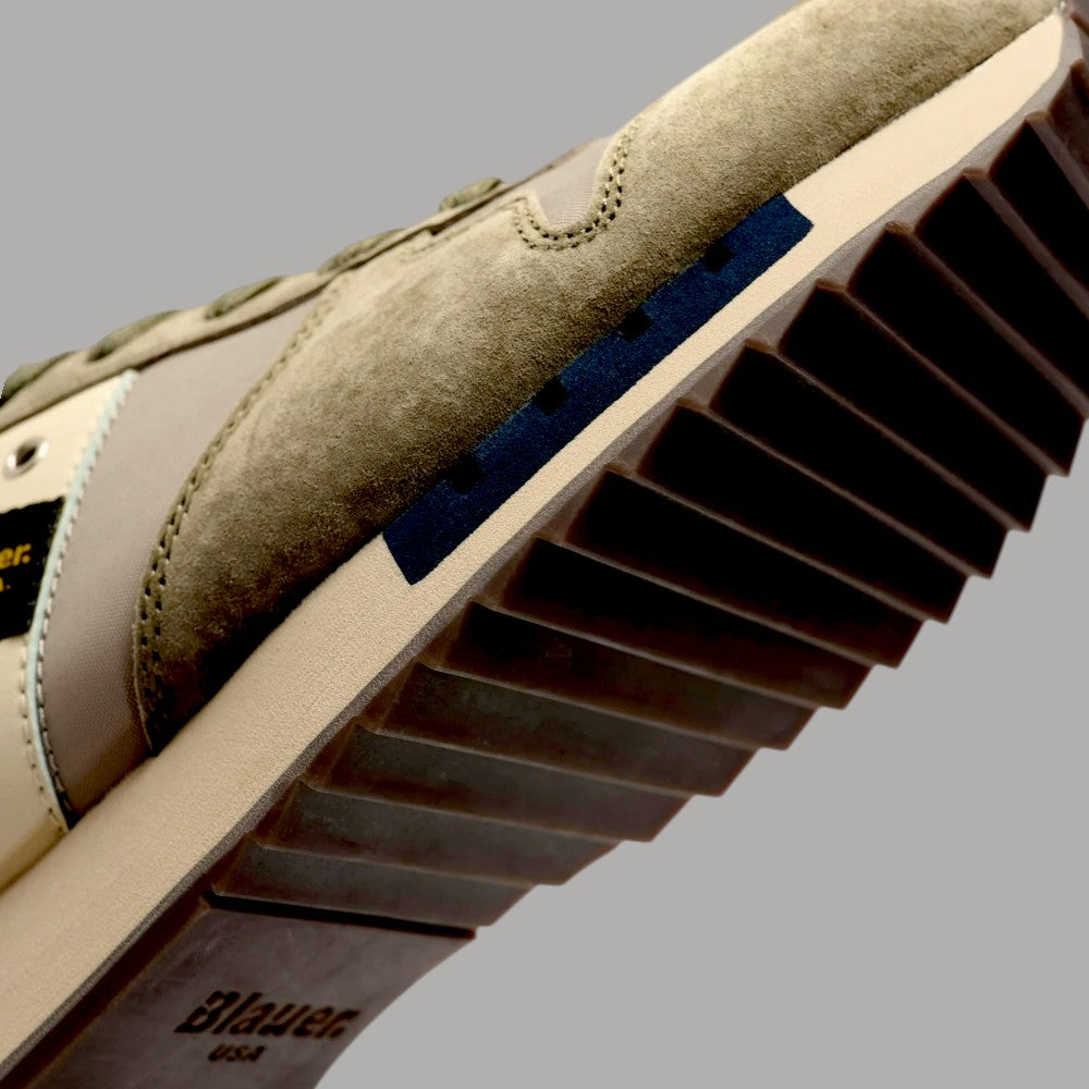 BLAUER sneakers uomo QUEENS01 in nabuk e nylon, comfort leggero - Prodotti di Classe