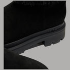 Stivaletti BLAUER in pelle scamosciata neri con suola dentellata e logo sul lato