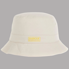 Cappello bucket Barbour International beige con bordo a falda larga e logo frontale