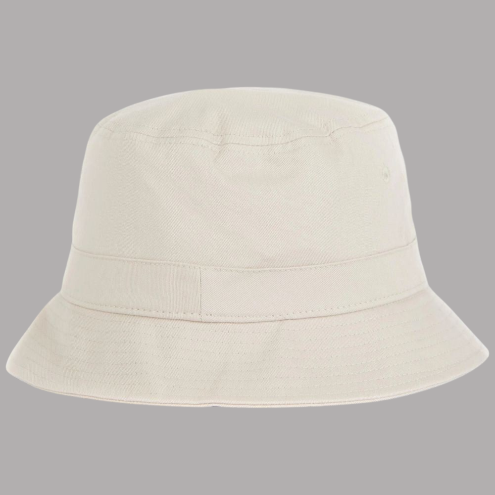 Cappello bucket beige Barbour International con cuciture e falda larga