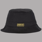 Cappello nero a secchiello Barbour International con etichetta frontale
