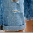 Bermuda in Denim Jack Jones con Effetto Vintage e Rotture - Prodotti di Classe