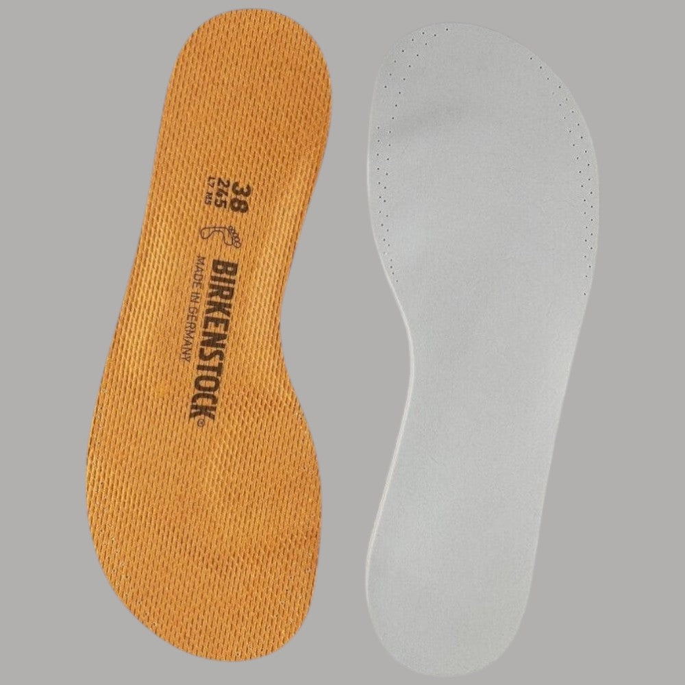 Plantare comfort Birkenstock Birko Tex marrone e inserto bianco con puntini