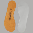 Plantare comfort Birkenstock Birko Tex marrone e inserto bianco con puntini