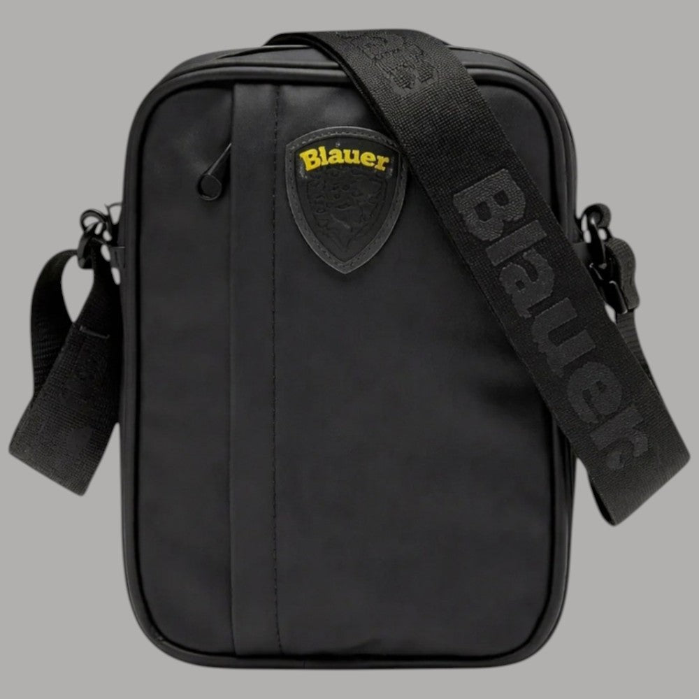 Blauer Borsello Uomo Tracolla Gommato con Doppia Zip 20x18x5 cm - Prodotti di Classe