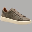 Sneaker in nabuk taupe con dettagli verde militare e suola Comfort beige